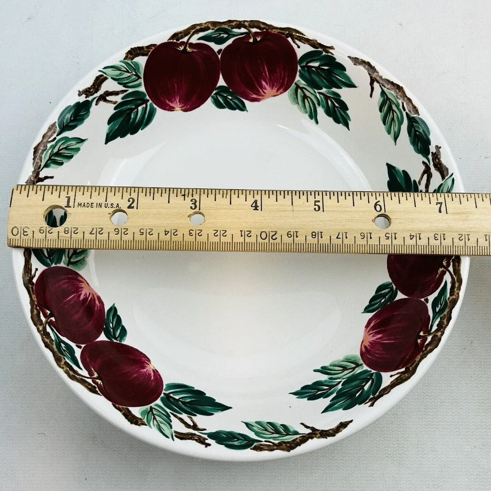 Nancy Calhoun Bella‎ Roma 3 Coupe Soup Bowl Lot Apples Cafe Classico Vintage